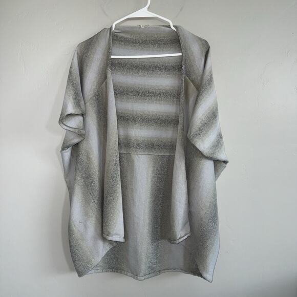 Anthropologie Fiets Voor 2 Open Front Draped Cardigan Kimono Sweater M/L Gray - Picture 1 of 12